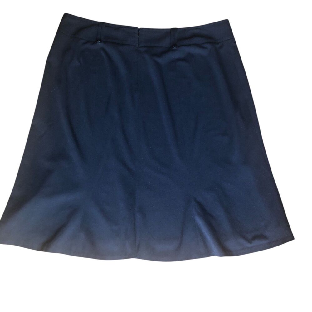 Lane Bryant Black A-Line Classic Skirt Size 18 Flared Office Career Professional - Picture 2 of 4